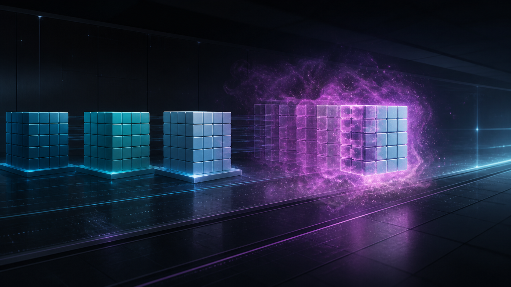 An active block being refined repeatedly while previously generated blocks remain fixed