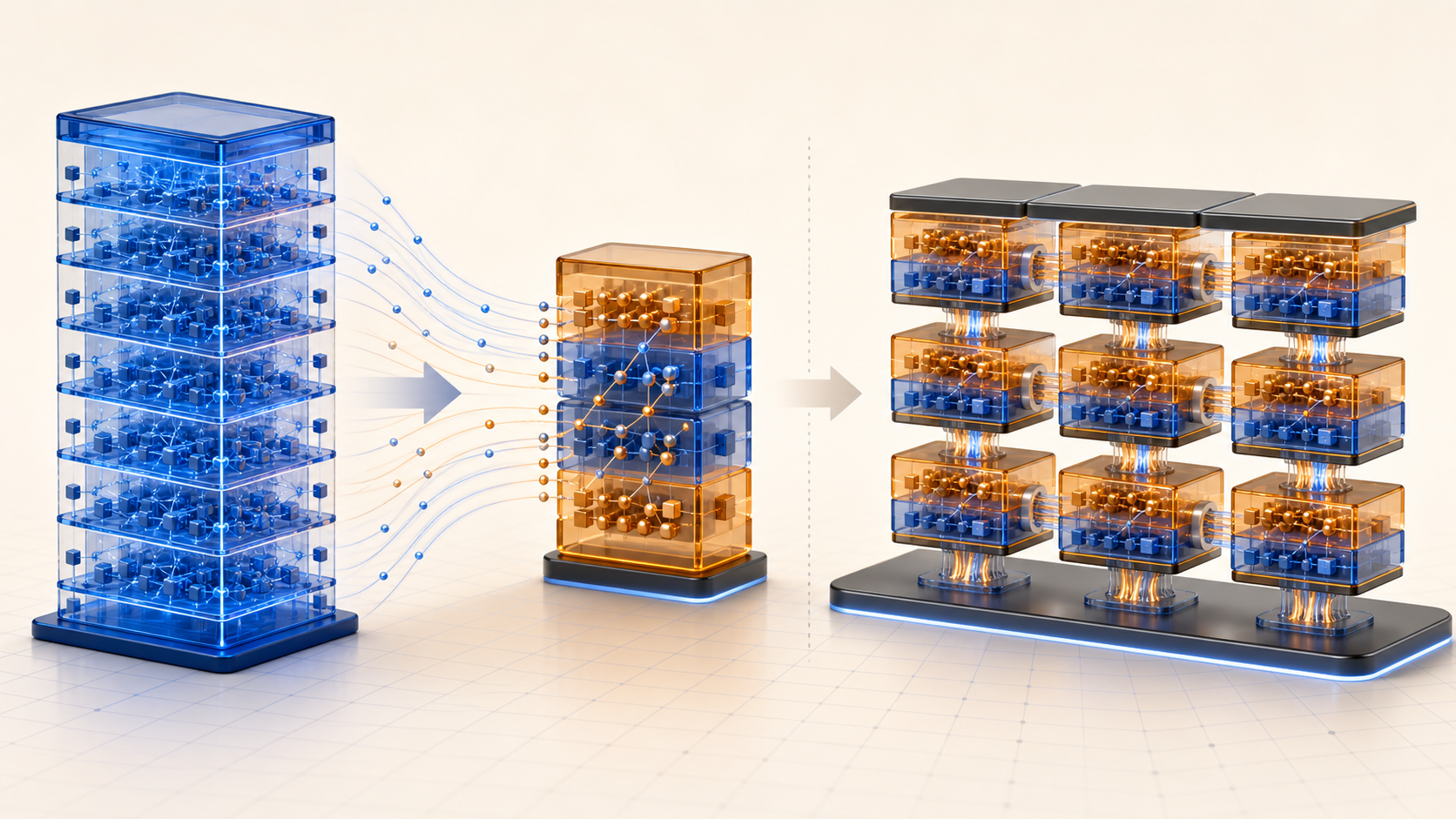 A two-stage retrofit that first imitates the original diffusion model’s attention and then adapts the complete model